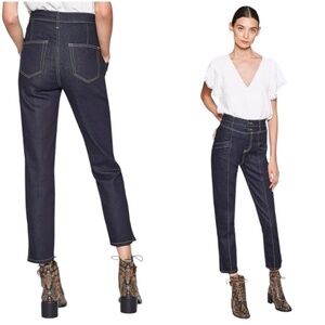 Joie Aelicia High Waist Retro Straight Jeans dark blue size 27